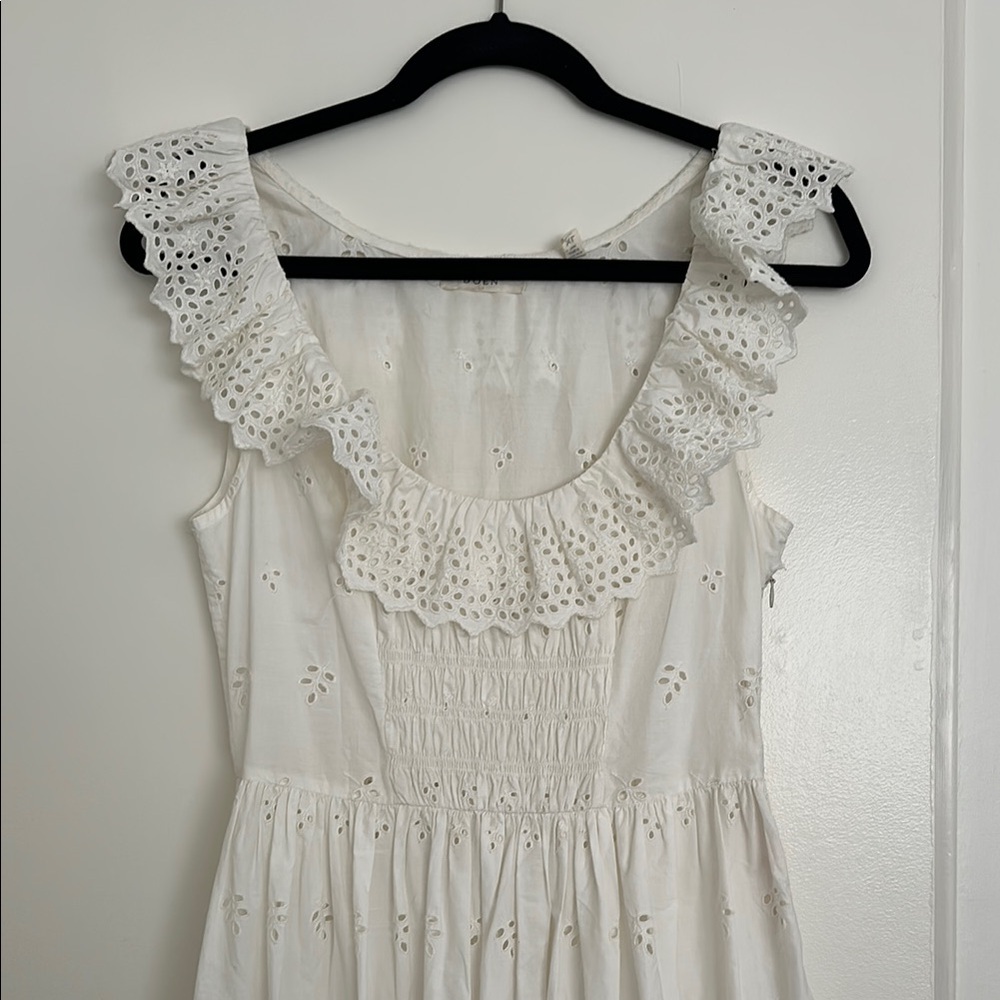 Doen Ivory Eyelet Ruffle Dress